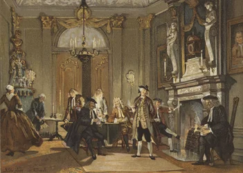 Avondbijeenkomst, Nederland, midden 18e eeuw